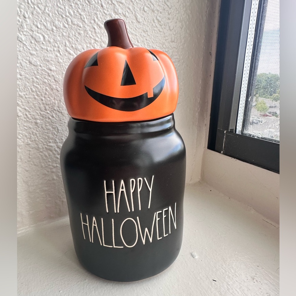 Rae Dunn Happy Halloween Jack O Lantern Canister
